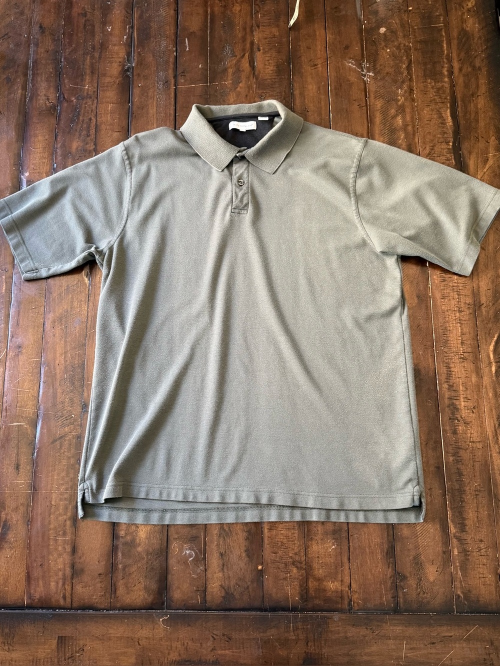 Alex Cannon Men's XL Olive Green Supima Cotton Pique Polo Shirt Short Sleeve